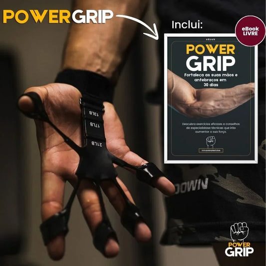 PowerGrip | Treinador de força (Promo: Pack de 2 unidades + correia ajustável + Guia de treino GRÁTIS)